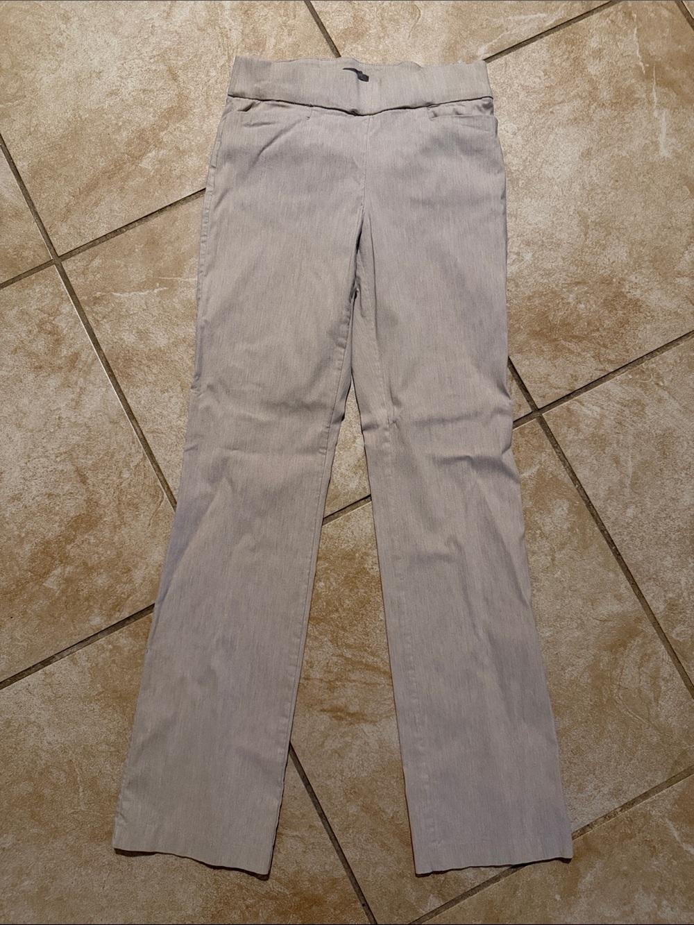 Maurices Light Gray Women's Straight-Leg Trousers